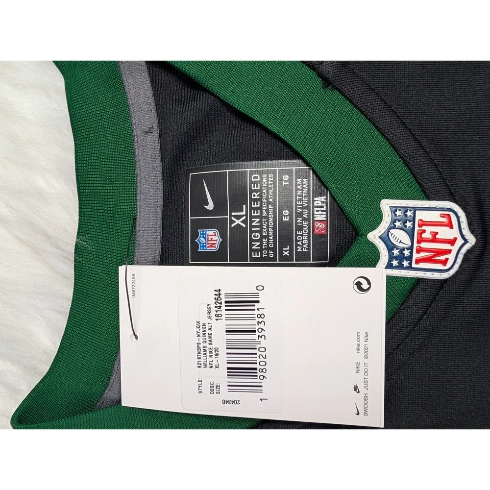 Nike NFL Jersey Kids XL Black Quinnen Williams New York Jets Game Alternate 95